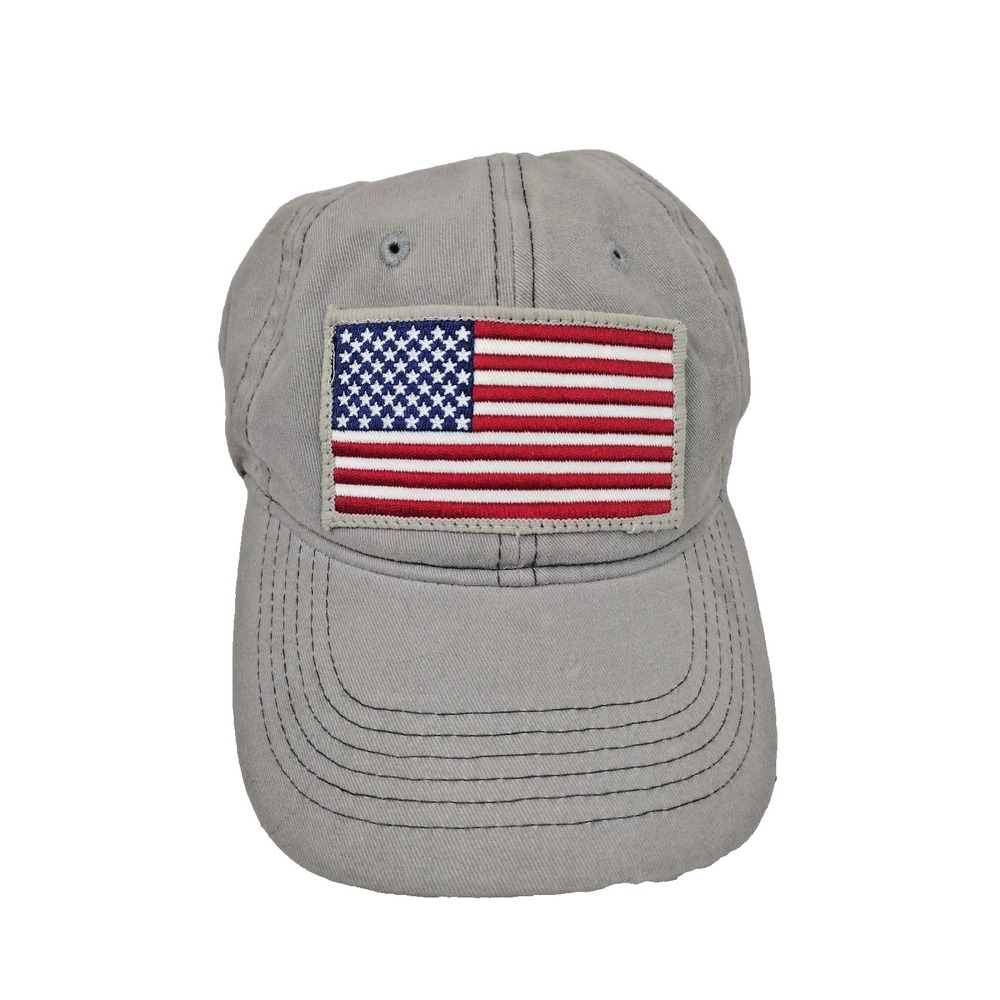 American Flag Hat Cap Gray Snapback United We Stand